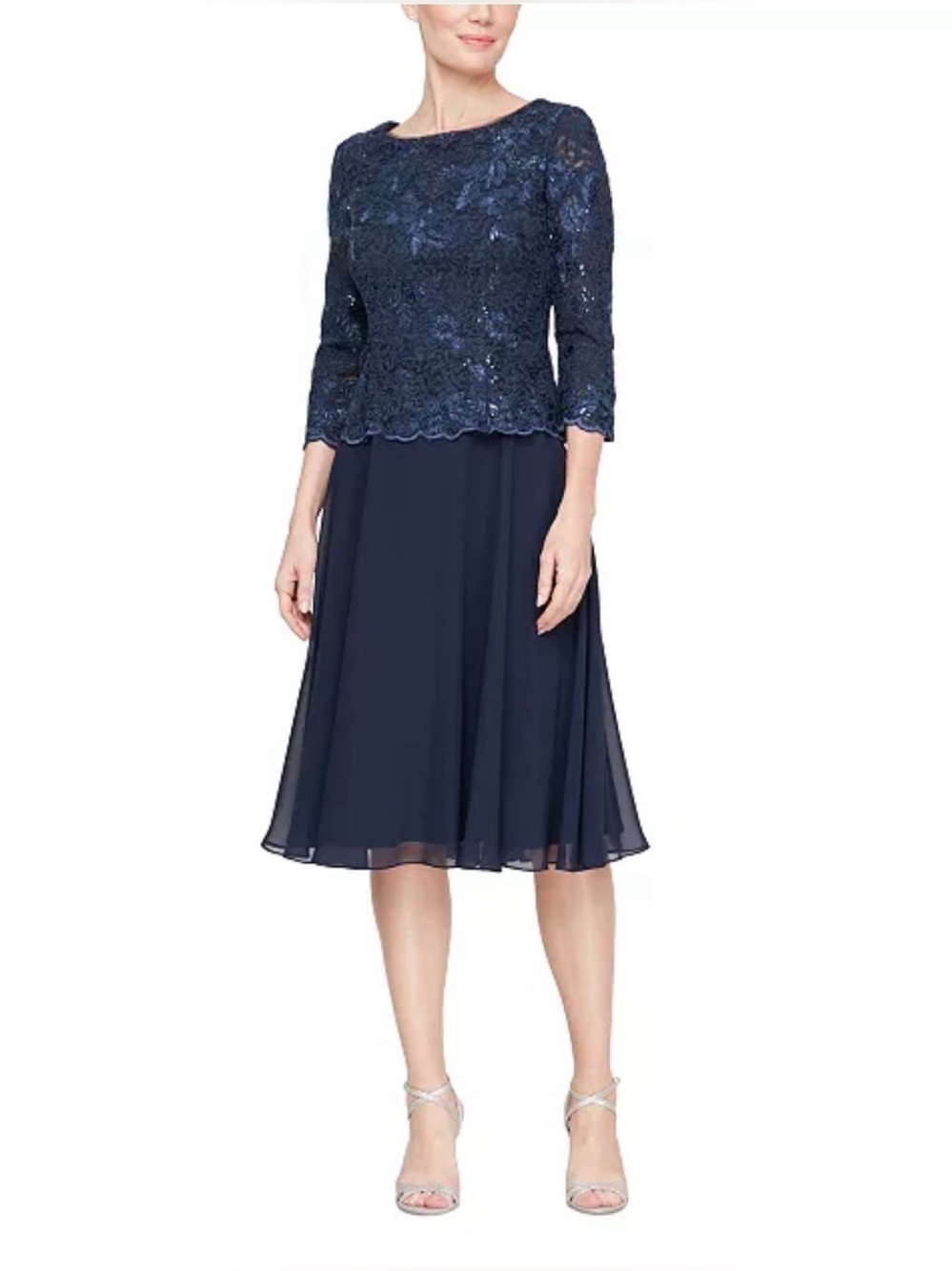 Alex Evenings
Women's Embroidered 3/4-Sleeve Tulle-Skirt
Tea Dress